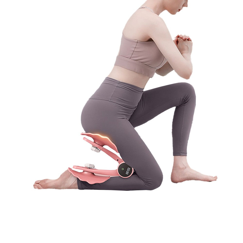 Women Inner Thigh Exerciser Pelvic Floor Muscle Trainer with Counter Pink