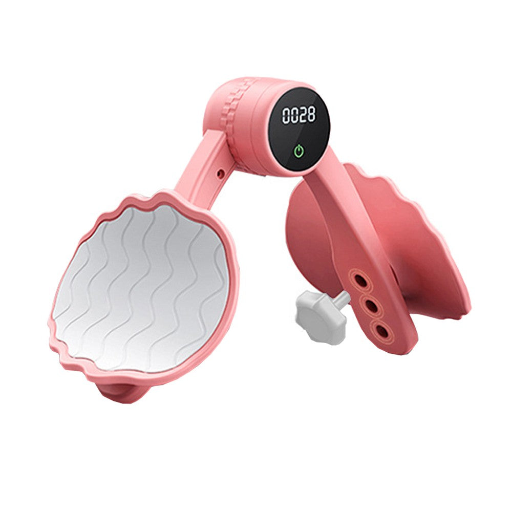 Women Inner Thigh Exerciser Pelvic Floor Muscle Trainer with Counter Pink