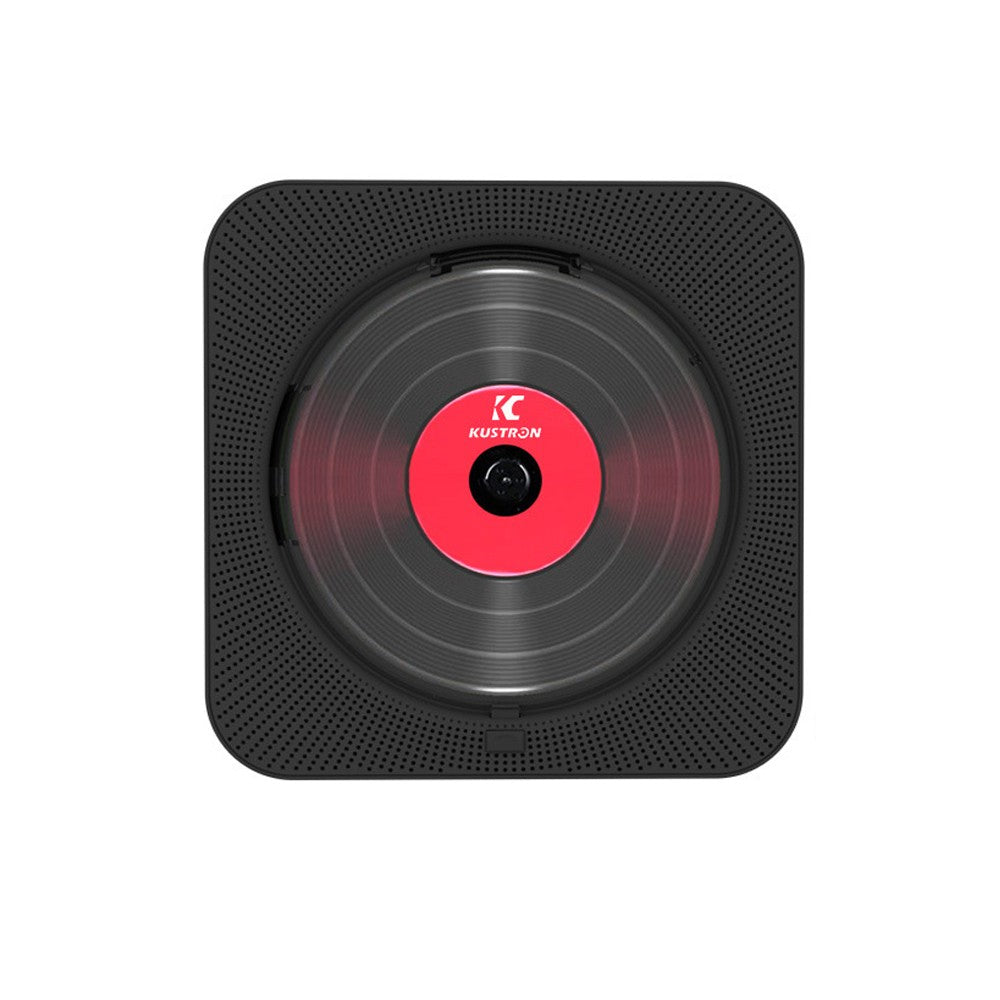 Wall-Mount Bluetooth CD Player LCD Display Music Player Home Audio Boombox Black