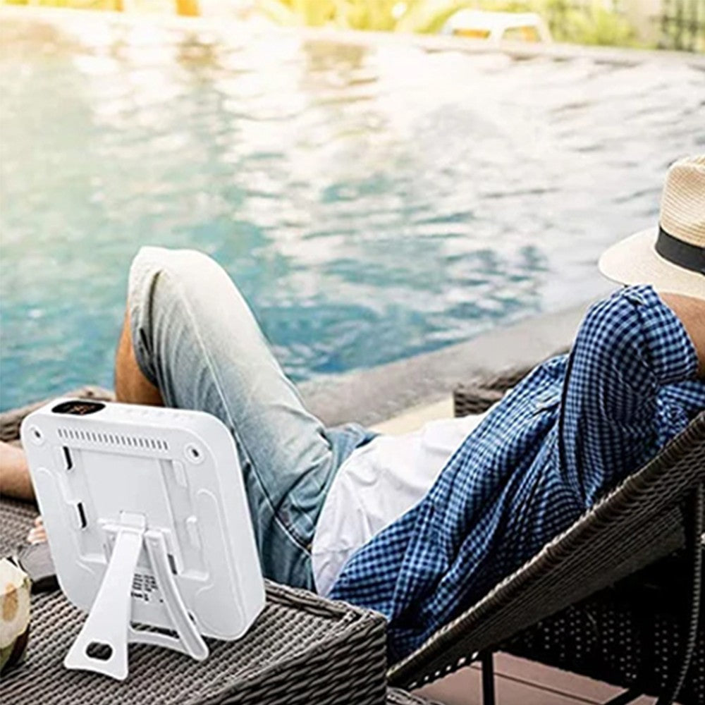 Wall-Mount Bluetooth CD Player LCD Display Music Player Home Audio Boombox White