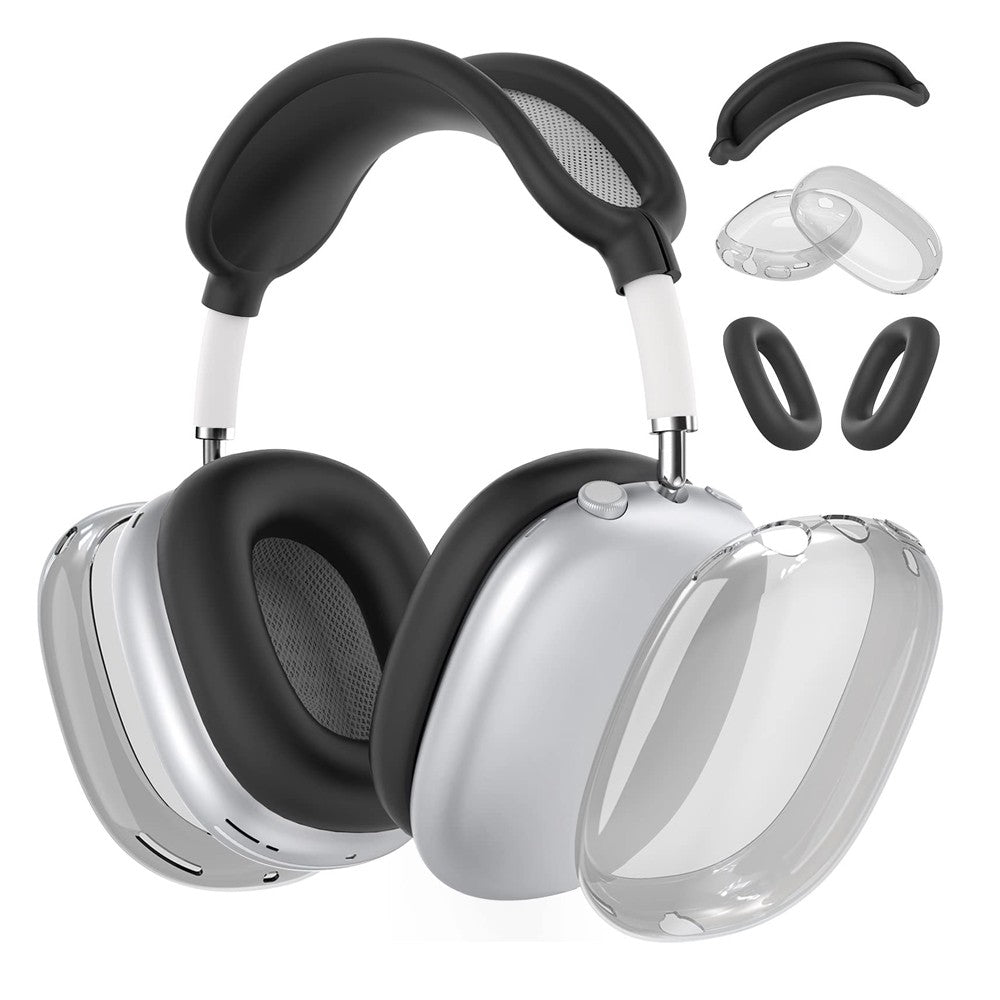 For Apple AirPods Max Headphones Case Silicone Protective Sleeves Full Set Cover Black