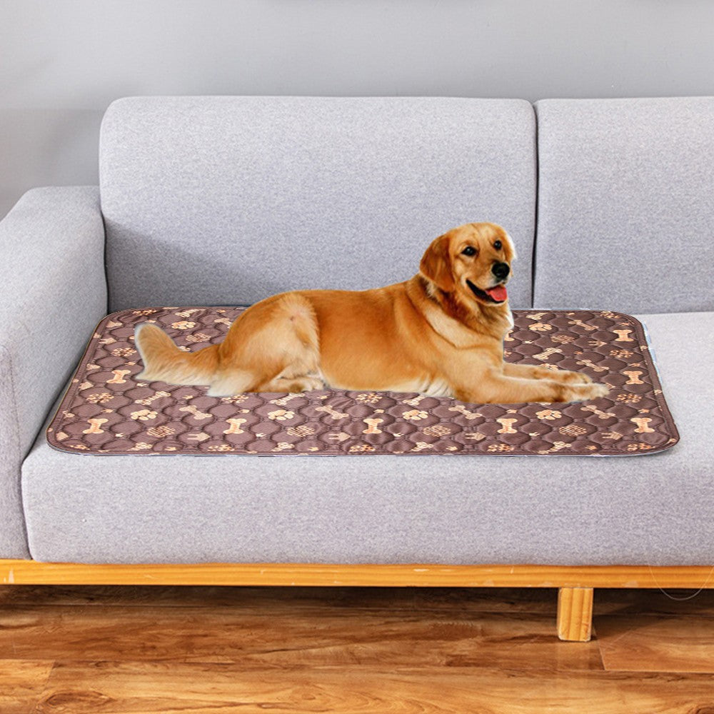 Washable Dog Pee Pads Reusable Cat Puppy Pee Training Mat Brown