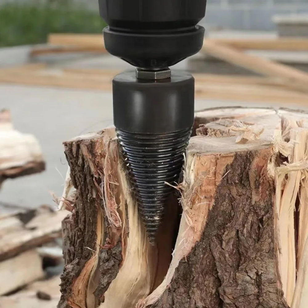 32mm Firewood Drill Bit Set Wood Log Splitter Screw-Splitting Cone Driver