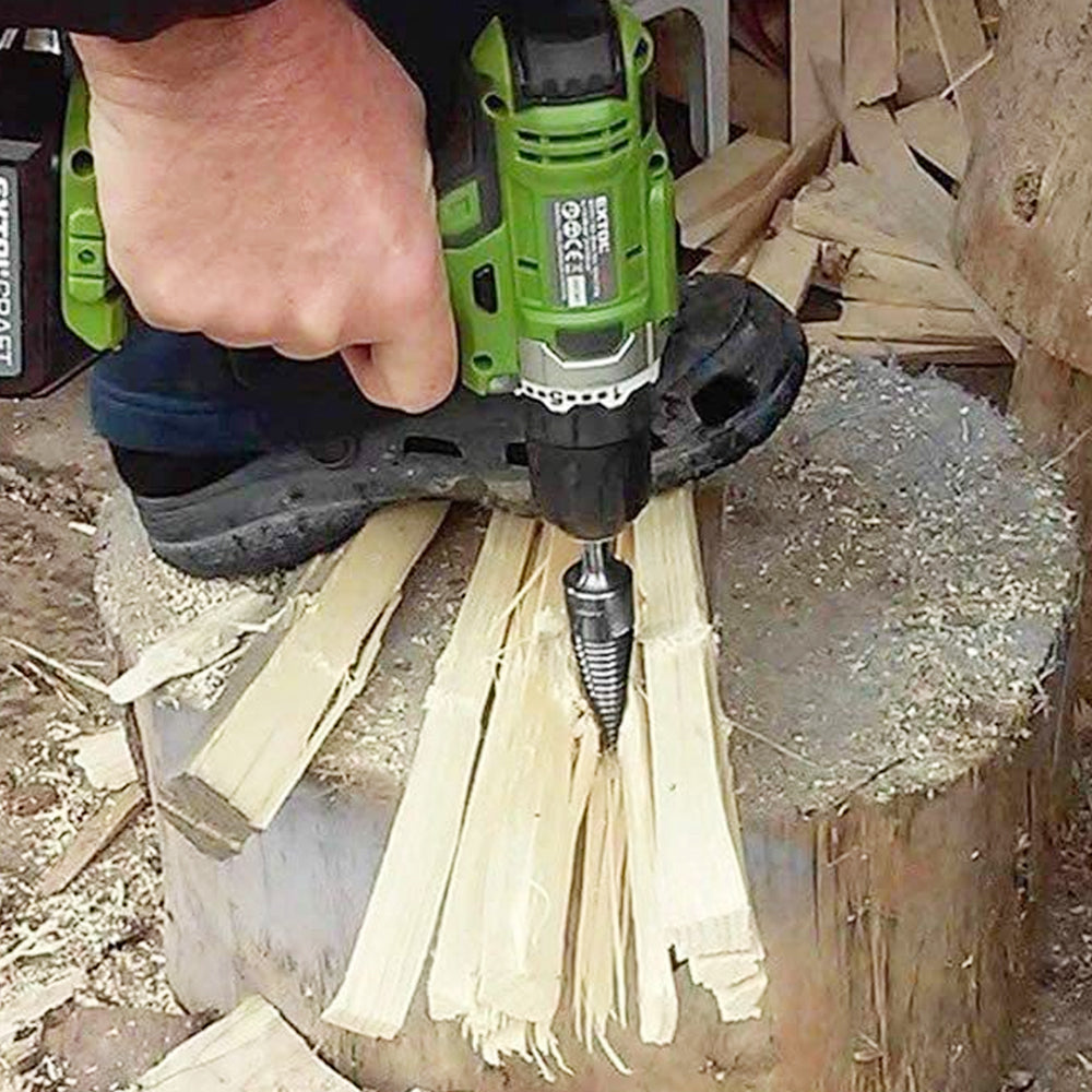 32mm Firewood Drill Bit Set Wood Log Splitter Screw-Splitting Cone Driver