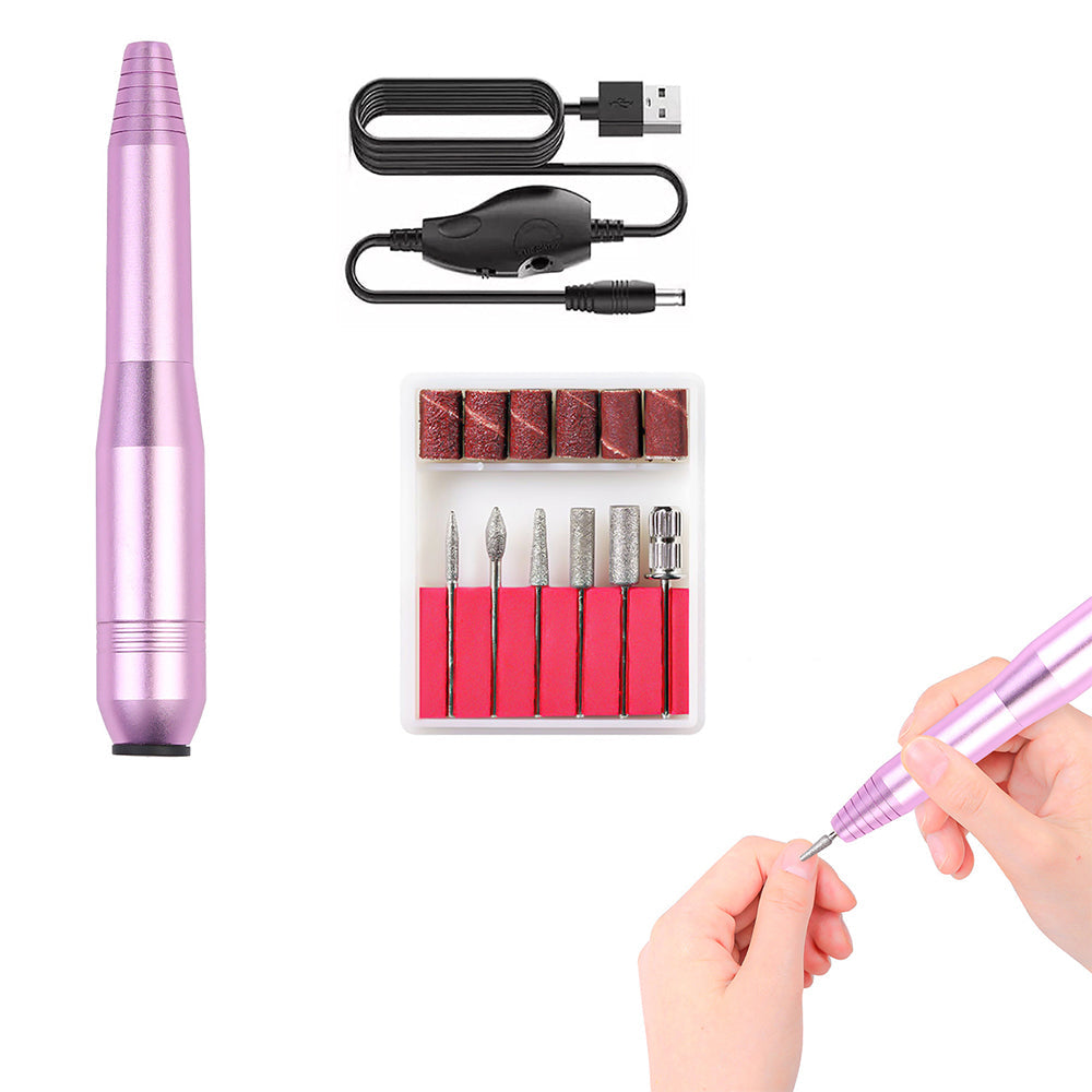 Portable Electric Nail Drill Set Manicure Pedicure Polishing Shape Tools