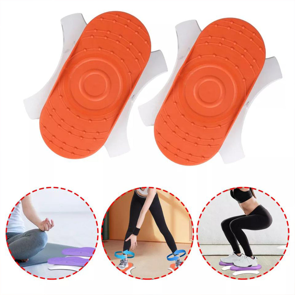 Twist Waist Disc Board Twister Aerobic Exercise Foot Massage Fitness Trainer-Orange