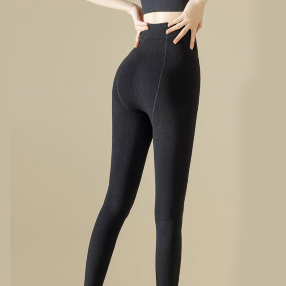 Women's Winter Thermal Lined Legging Warm High Waist Stretch Slim Pant Black