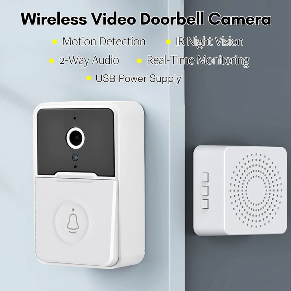 Wireless 2.4G WiFi Smart Doorbell with Night Vision Security Door Bell with Dingdong Machine