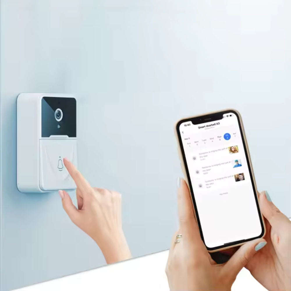 Wireless 2.4G WiFi Smart Doorbell with Night Vision Security Door Bell with Dingdong Machine