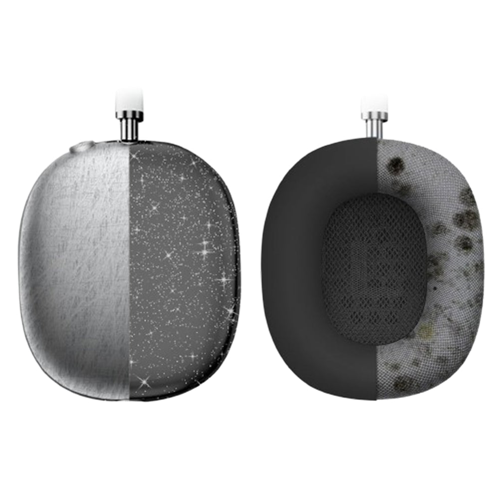 For Apple AirPods Max Headphones Protective Case Clear Silicone Ear Pad Sleeves Full Set Covers Black