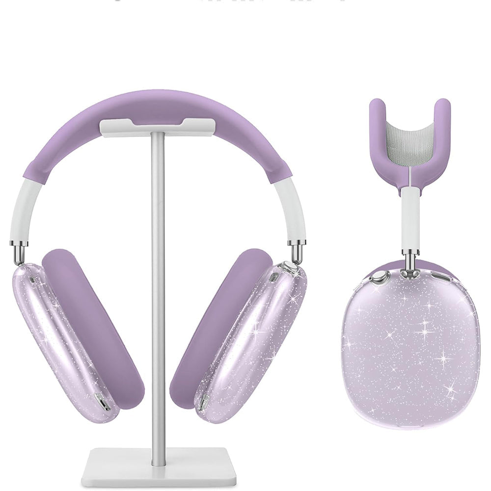 For Apple AirPods Max Headphones Protective Case Clear Silicone Ear Pad Sleeves Full Set Covers Purple