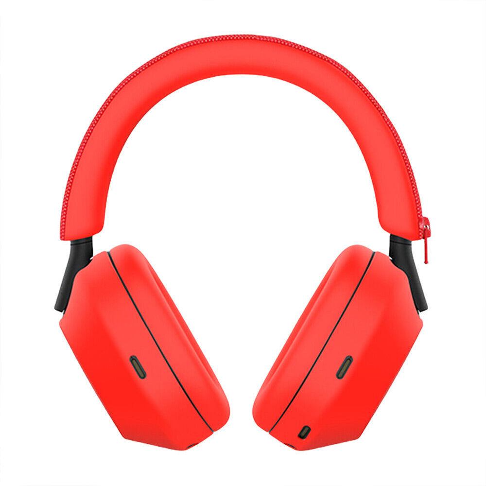 For WH-1000XM5 Headphones Protective Case Silicone Sleeves Full Set Protector Cover Red