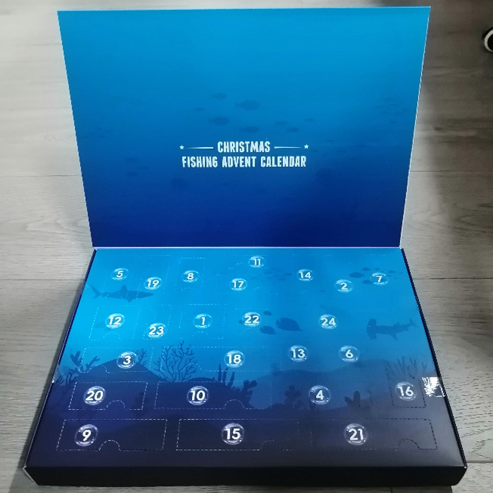 24 Days Fishing Lure Christmas Advent Calendar Fishing Baits Countdown Blind Box