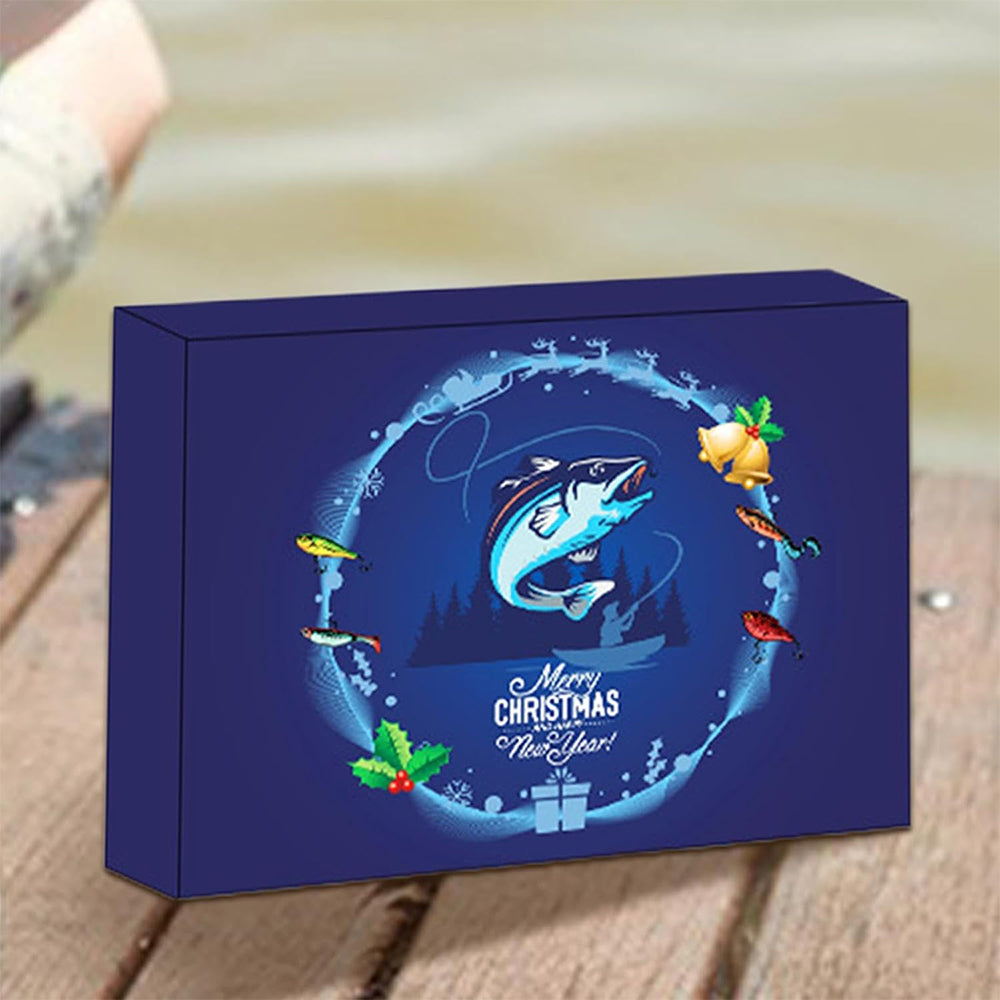 24 Days Fishing Lure Christmas Advent Calendar Fishing Baits Countdown Blind Box