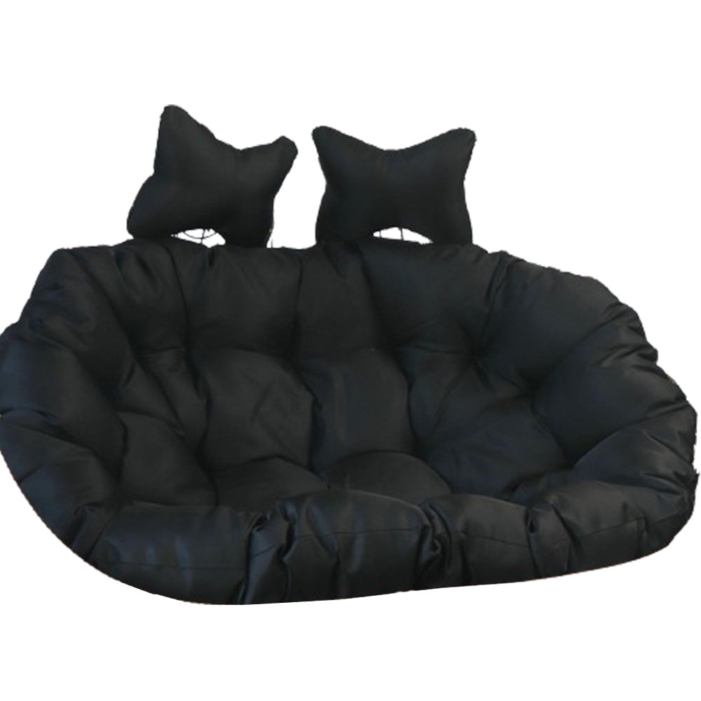 Love Seat Hanging Egg Chair Cushion Swing Chair Seat Pad for Patio Furniture Black