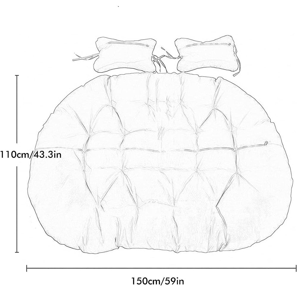 Love Seat Hanging Egg Chair Cushion Swing Chair Seat Pad for Patio Furniture Coffee