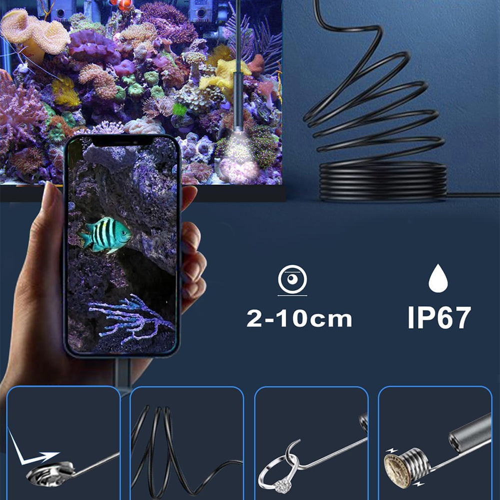 8mm WiFi Industrial Lens Endoscope Inspection Camera Borescope