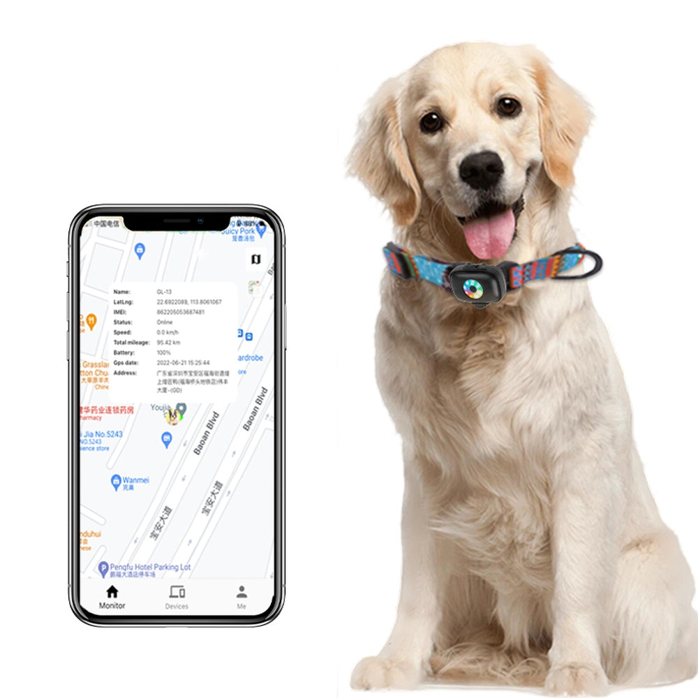 4G Mobile Locator Two-Way Call GPS Tracker Anti-Loss Tracker with Collar for Elderly and Children Pets