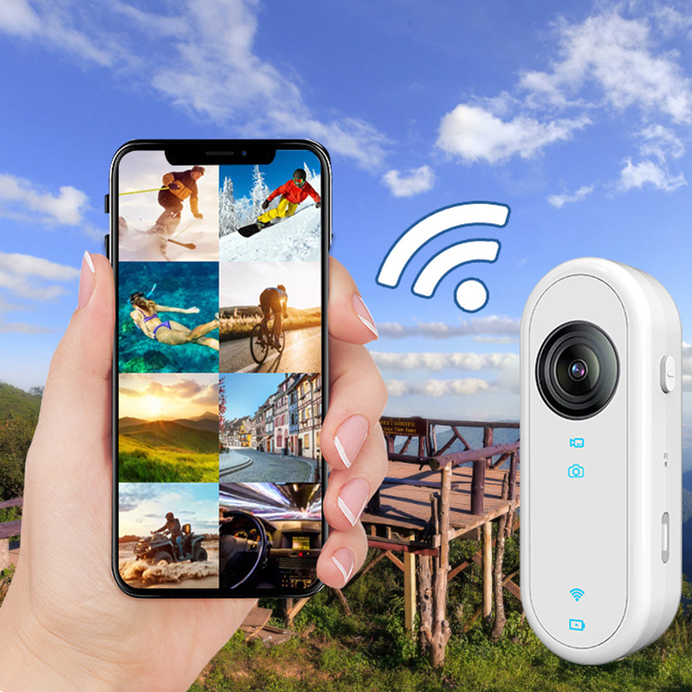 HD 1080P Mini Sports Camera with APP Wearable Action Video Recorder for Outdoor Sports Vlogging
