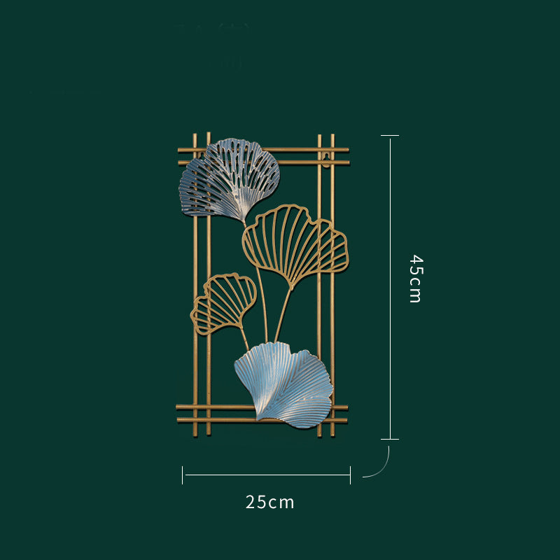 4Pcs 3D Metal Leaves Wall Art Decor Modern Hanging Wall Decoration for Home Hotel Office Mix Color