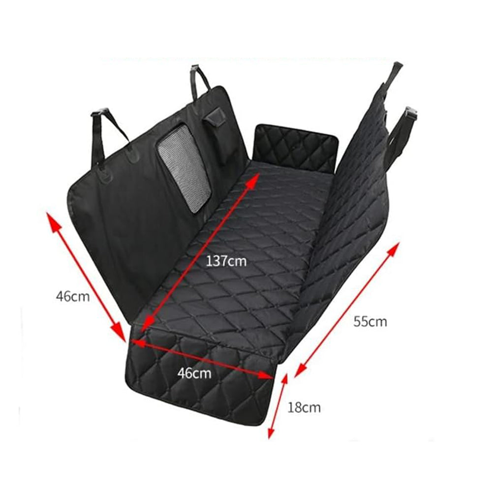 Dog Car Seat Cover with Mesh Window Water Resistant Back Seat Protector for Cars