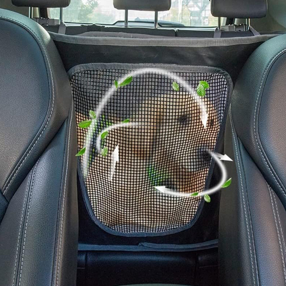 Dog Car Seat Cover with Mesh Window Water Resistant Back Seat Protector for Cars