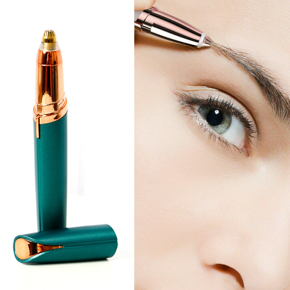 Automatic Electric Eyebrow Trimmer Hair Removal Eyebrow Knife Green