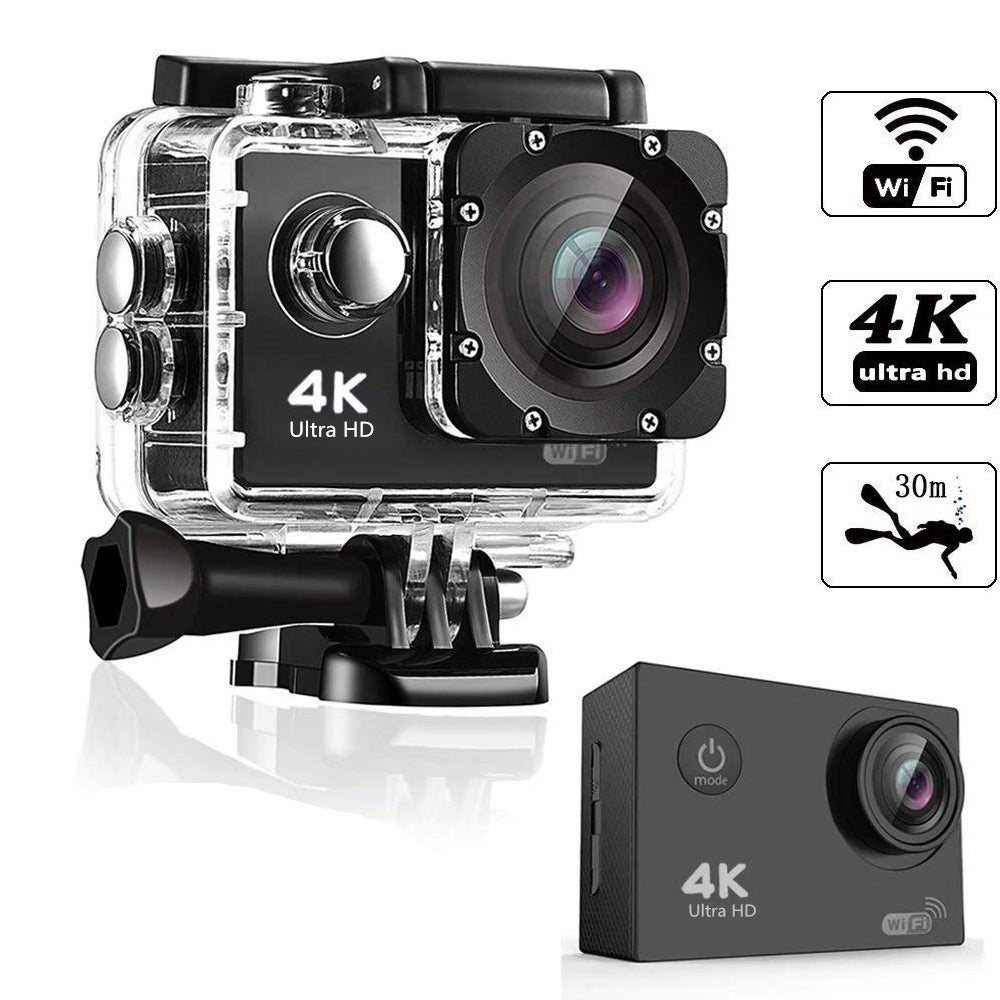 WIFI 4K HD Waterproof Action Camera 30-Meter Underwater Sports Camera