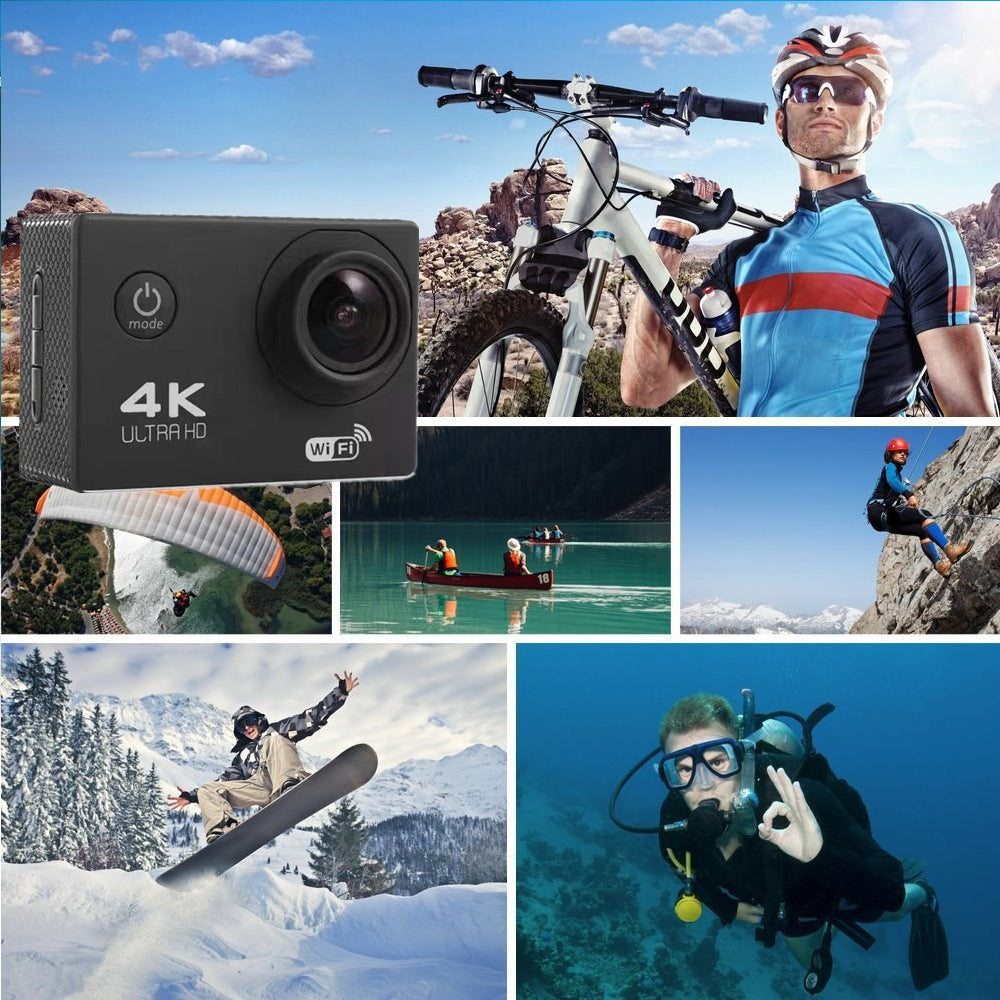 WIFI 4K HD Waterproof Action Camera 30-Meter Underwater Sports Camera