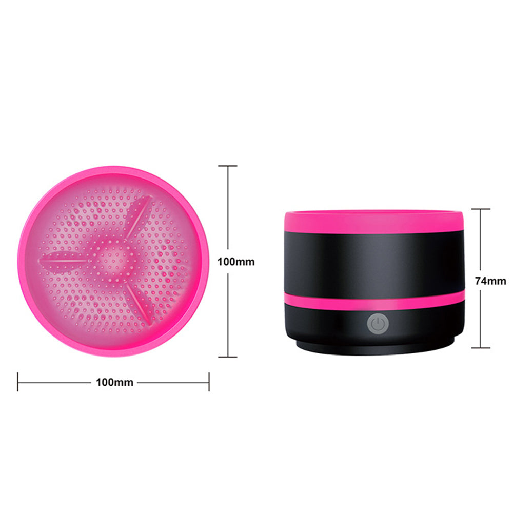 Portable USB Makeup Brush Cleaner Rose Red