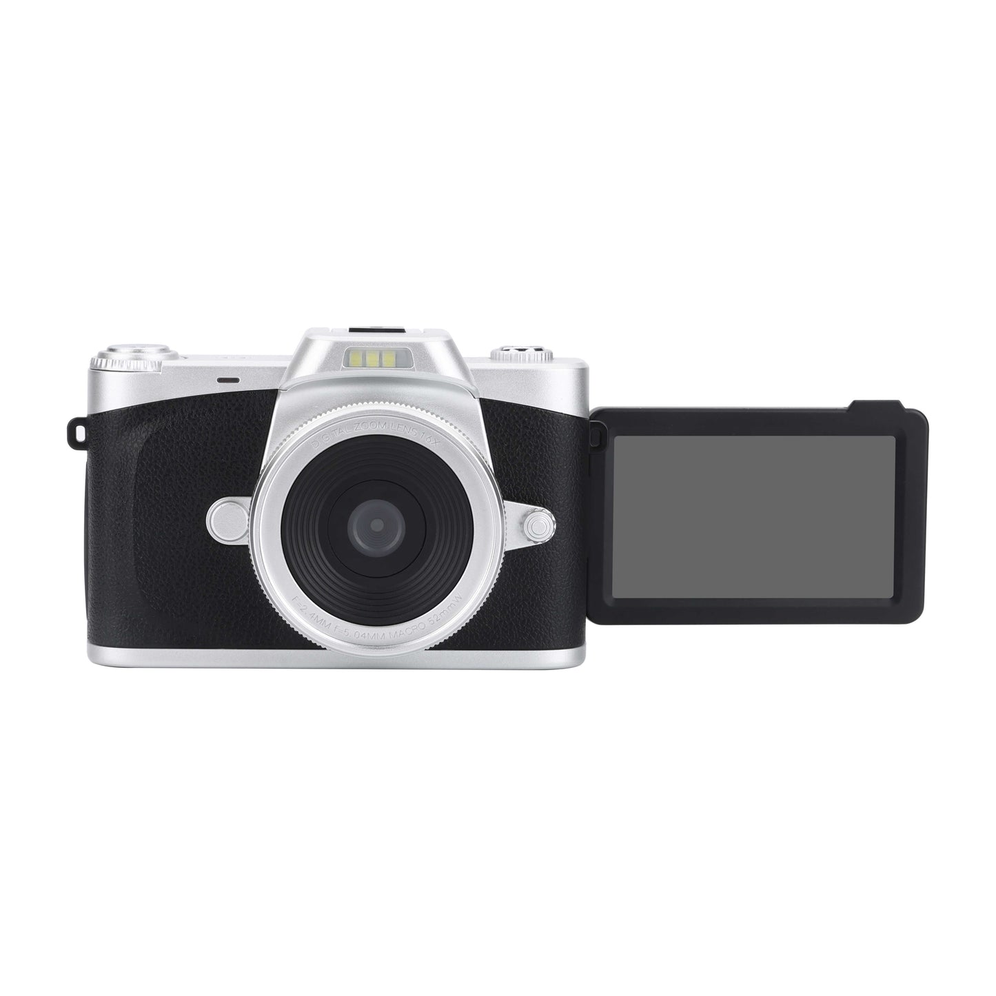 4K Ultra HD Digital Camera with 68MP with 180 Degree Flip Screen Black