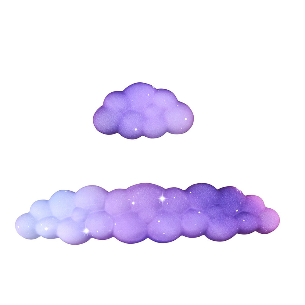 Ergonomic Gradient Cloud Keyboard Mouse Wrist Rest Wrist Support for Computer Users Purple