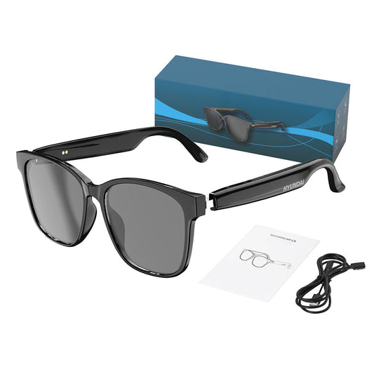 AI Smart Glasses Combine Language Translation Music Listening and Communication Black