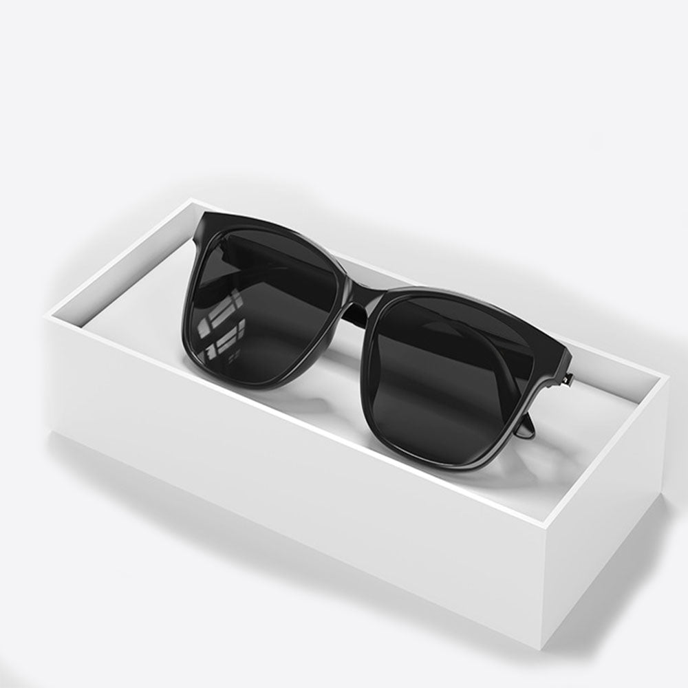 AI Smart Glasses Combine Language Translation Music Listening and Communication Black