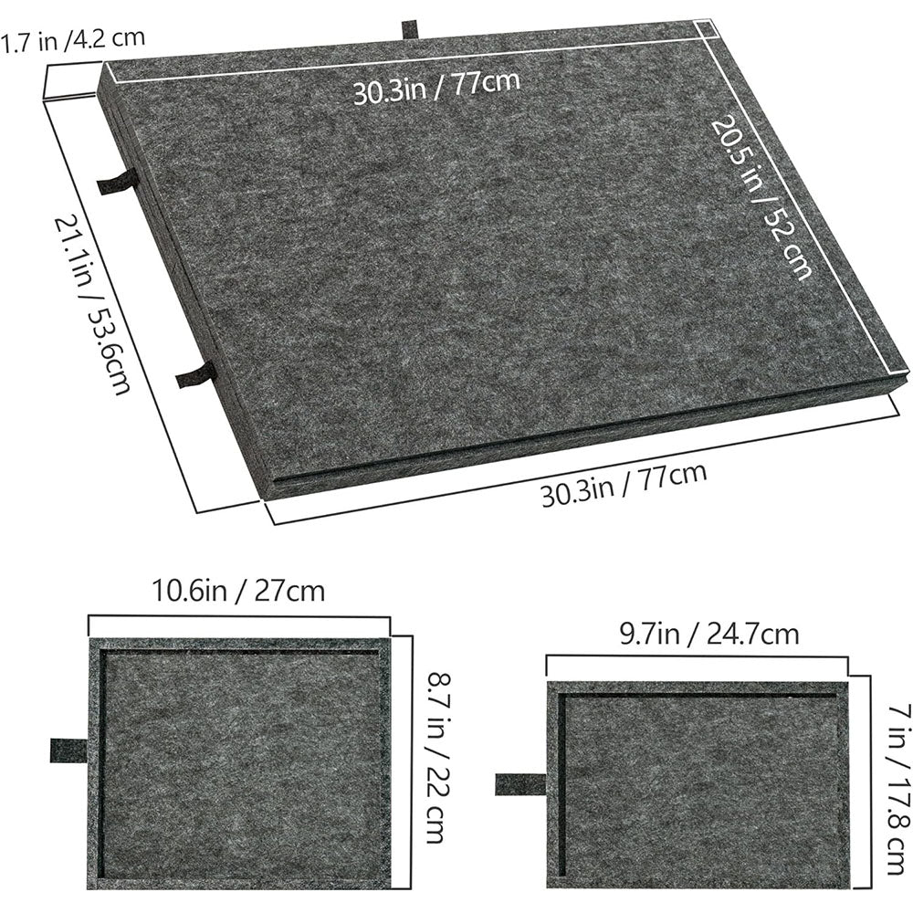 2-in-1 Puzzle Board Portable Felt Jigsaw Puzzle Table with 6 Drawer Covers