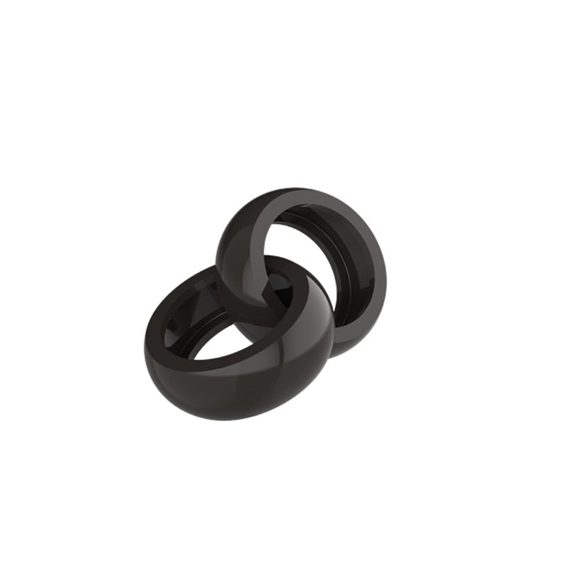 2Pcs Silicone Ring Cover for Oura Ring Gen3 Anti-Scratch Elastic Ring Case Protector Black