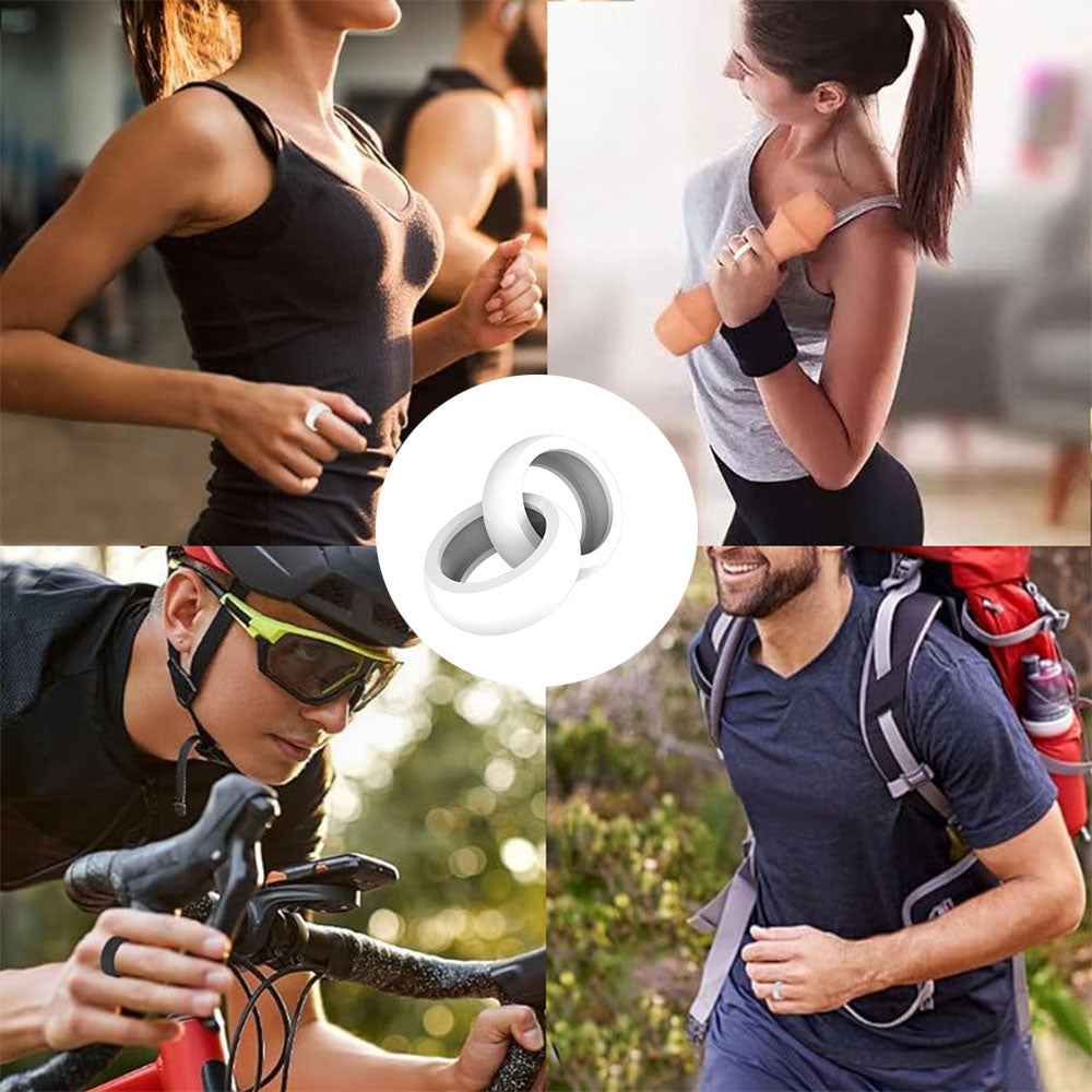 2Pcs Silicone Ring Cover for Oura Ring Gen3 Anti-Scratch Elastic Ring Case Protector White