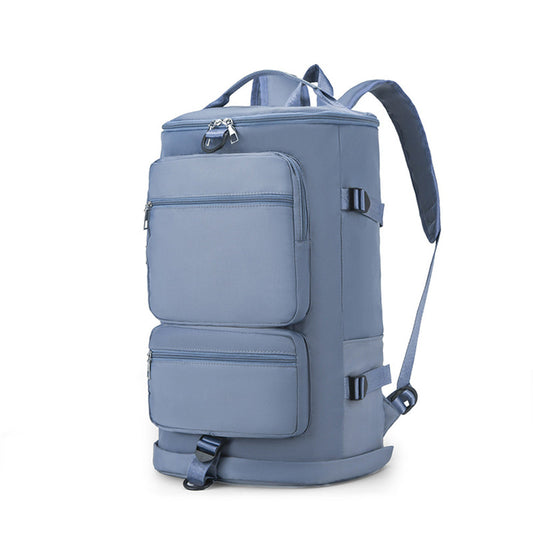 Water Repellent Backpack  Travel Luggage Carry-on Hand Shoulder Duffle Bag Blue