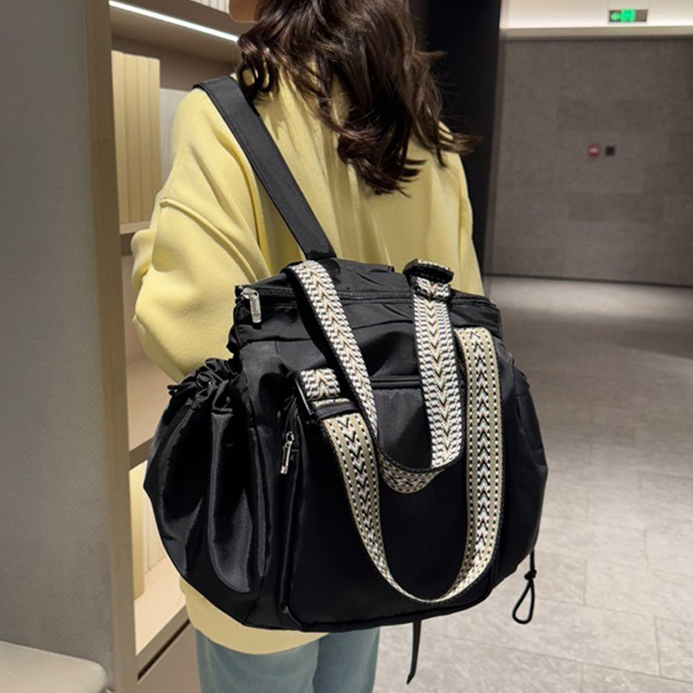 Transformable Cradle Bag Multifunctional Travel Backpack Shoulder Bag Mummy Bag Black