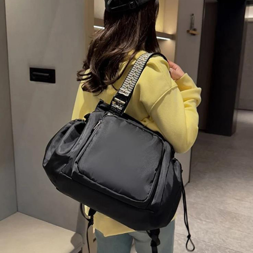 Transformable Cradle Bag Multifunctional Travel Backpack Shoulder Bag Mummy Bag Black