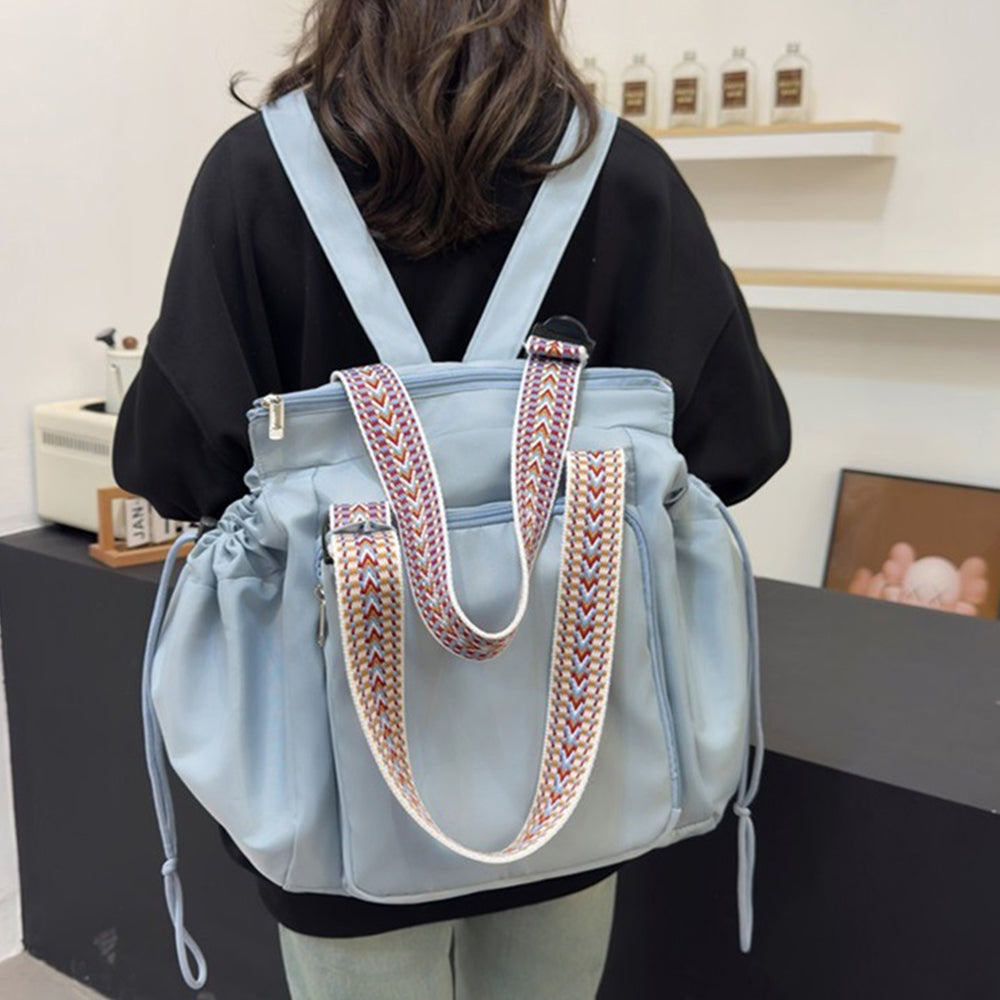 Transformable Cradle Bag Multifunctional Travel Backpack Shoulder Bag Mummy Bag Blue