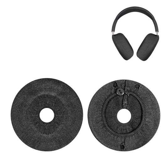 Pair of Knit Ear Pad Covers for AirPods Max Dust-Proof Protective Headphone Accessories Black