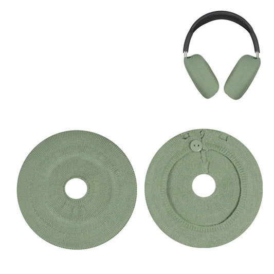 Pair of Knit Ear Pad Covers for AirPods Max Dust-Proof Protective Headphone Accessories Green