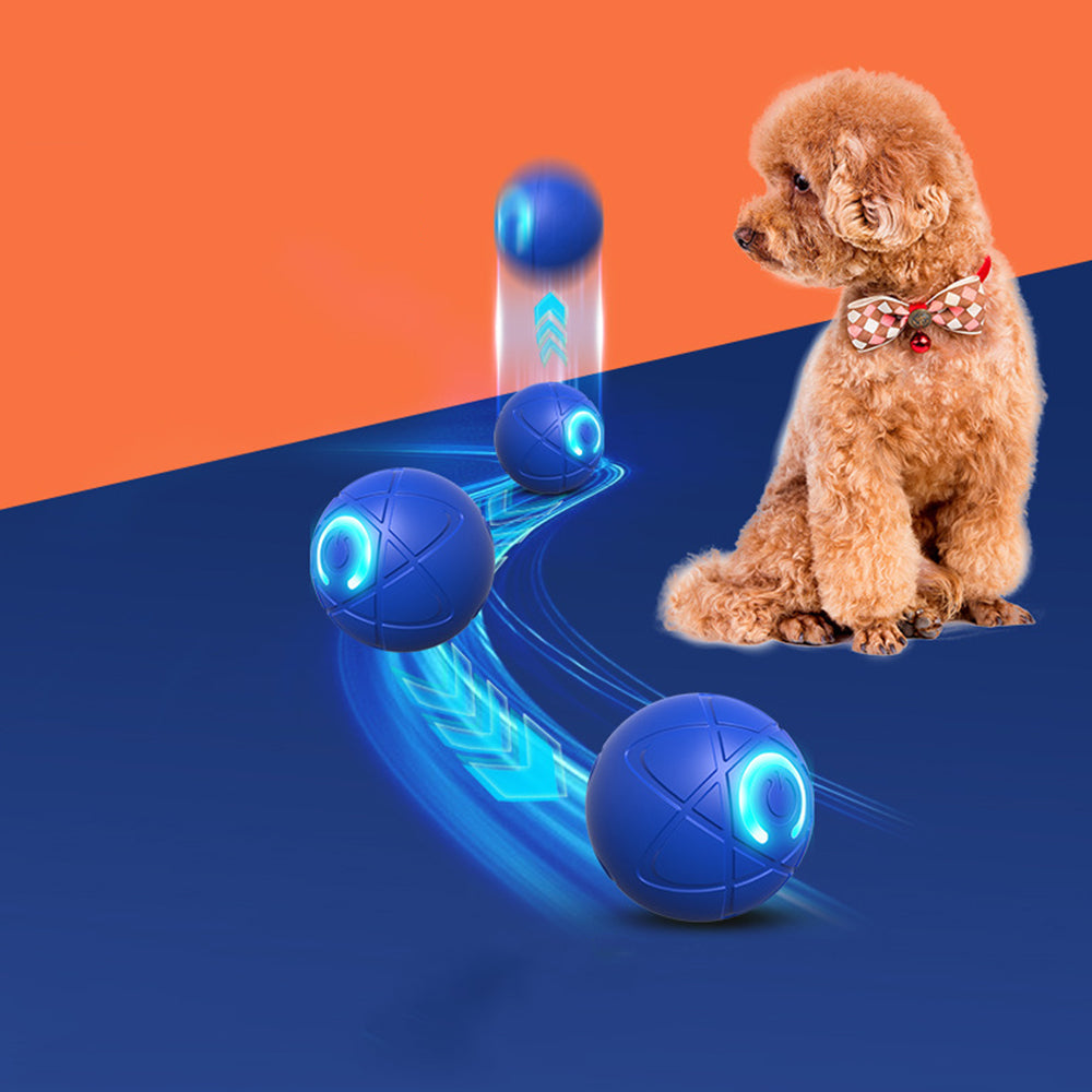 2Pcs 5CM Automatic Moving Ball Toys for Cats USB Rechargeable Interactive Cat Bouncing Toys