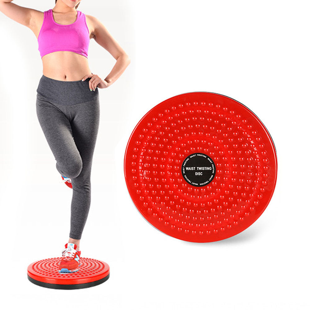 Twist Waist Disc Board Slimming Fitness Exercise Massage Foot Sole Home Fitness Equipment-Red