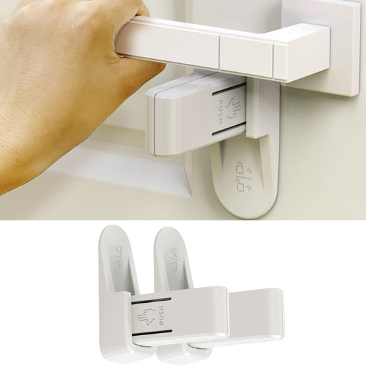 2Pcs Easy-to-Install Lever Lock Adhesive Secure Latch for Pets