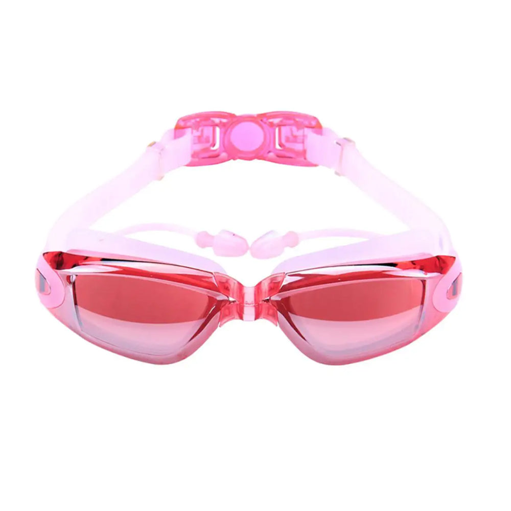 3-Piece Anti-Fog UV Swim Goggles Set with Case for Adults & Youth Pink