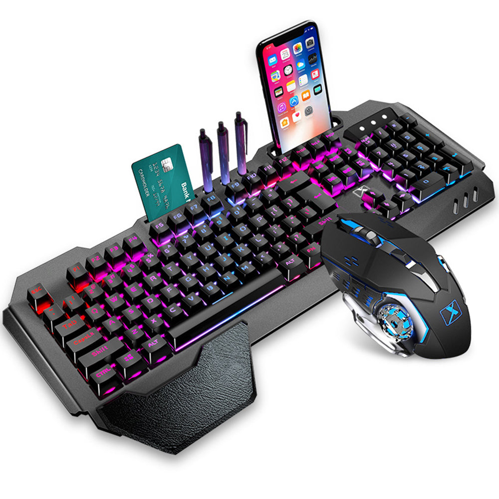 RGB Backlit Wireless Gaming Keyboard and Mouse Combo Rechargeable