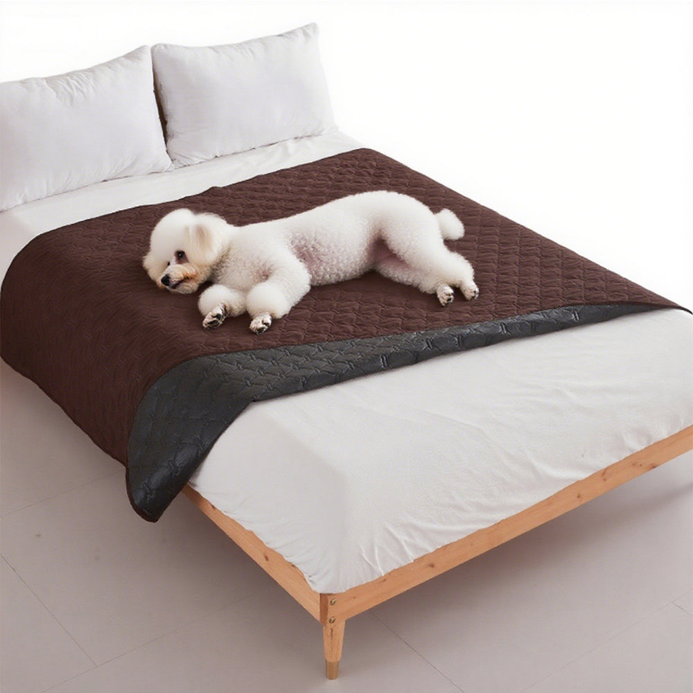 Waterproof Dog Furniture Protector Pet Bed Mat & Sofa Cover Coffee