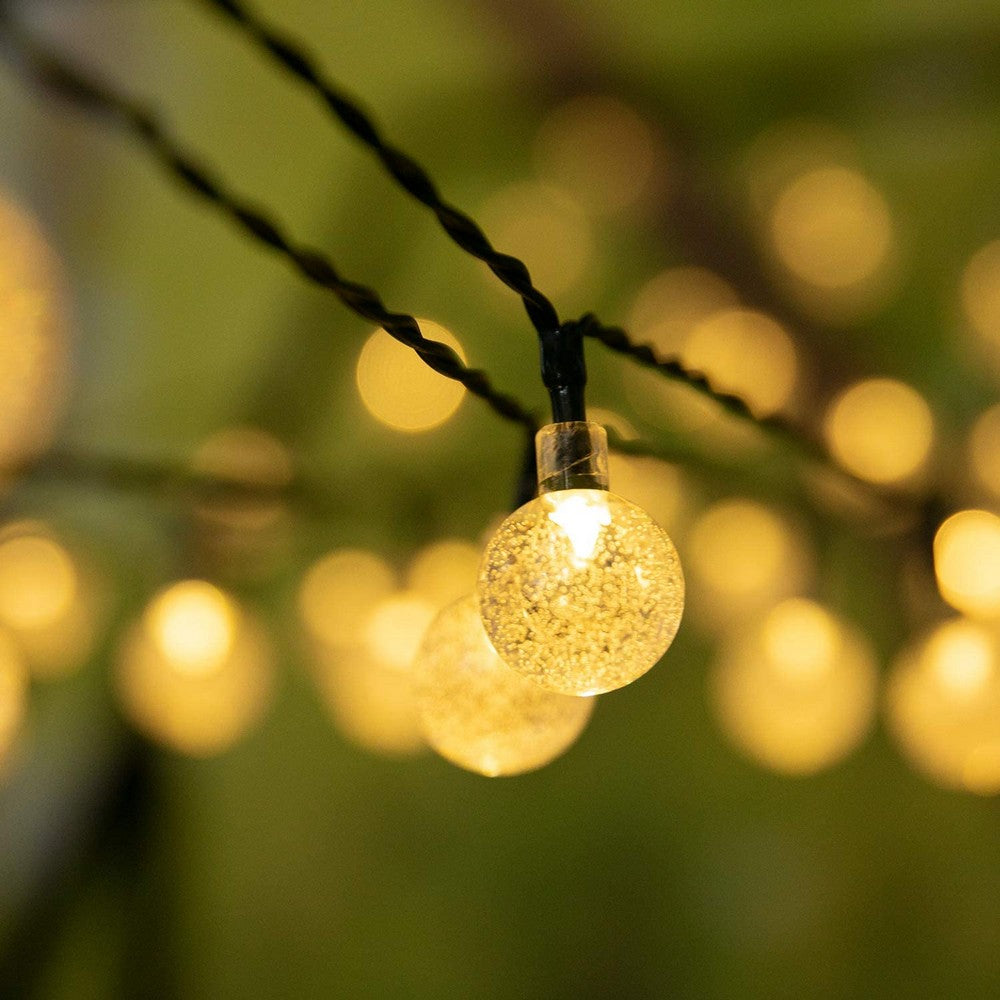 Solar Globe String Lights Outdoor Garden Decor